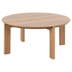 AC Design Table Basse En Chêne Naturel D90cm - Maxime