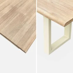 Alice's Garden Lot De 2 Bancs En Acacia Brossé Et Acier Beige L180cm - Salta 9 Alice's Garden Lot De 2 Bancs En Acacia Brossé Et Acier Beige L180cm - Salta -SEMA design Boutique 649039 FRN03 WEB