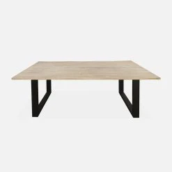 Alice's Garden Table De Jardin En Acacia Brossé Et Acier Noir L180cm - Salta -SEMA design Boutique 649041 FRN02 WEB