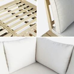 Alice's Garden Salon De Jardin D'angle 5 Places En Acacia Brossé Et Coussins Beige - Havana -SEMA design Boutique 649046 FRN04 WEB