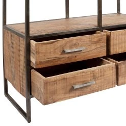 Côté Table Etagère En Fer Noir Et Bois D' Acacia H200cm- Factory -SEMA design Boutique 64ab5 36485 det06 web