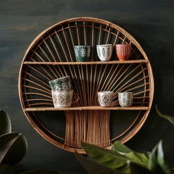 SEMA DESIGN Etagere Murale Ronde En Rotin Naturel - Floraly 9 SEMA DESIGN Etagere Murale Ronde En Rotin Naturel - Floraly -SEMA design Boutique 6914a etagere murale ronde en rotin