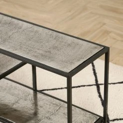 Côté Table Meuble TV En Acier Et Aluminium Argenté L150cm - Felia -SEMA design Boutique 725c5 37911 situ04 web