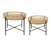 SEMA DESIGN Table Basse (lot De 2) En Bambou Naturel Et Métal