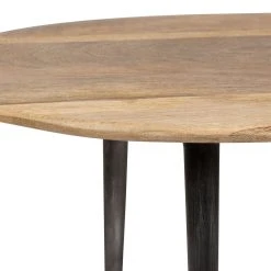 SEMA DESIGN Table Basse Gigogne (lot De 2) En Manguier Naturel Et Fer - Hervea