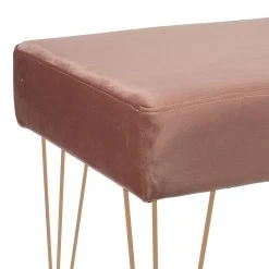 SEMA DESIGN Banc En Velours Rose Et Pieds Dorés -SEMA design Boutique 74196 DET02 WEB