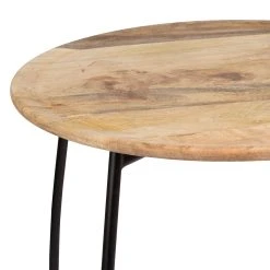 SEMA DESIGN Table D'appoint (x2) En Mangier Naturel Et Pieds En Fer - Hervea -SEMA design Boutique 75018 DET02 WEB