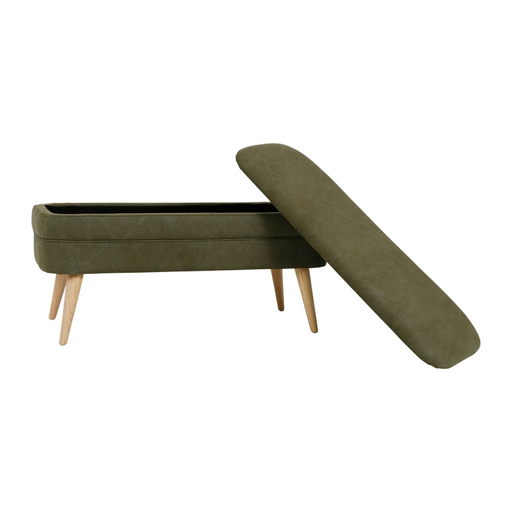 SEMA DESIGN Banc Coffre En Tissu Kaki - Elément 7 SEMA DESIGN Banc Coffre En Tissu Kaki - Elément – Image 5