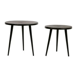 SEMA DESIGN Table Basse Gigogne (lot De 2) En Bronze Noir Et Dorée