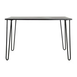 SEMA DESIGN Table à Manger En Fer Noir 120x77 Cm - Sevent's