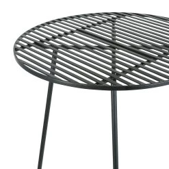 SEMA DESIGN Table Haute Ronde En Fer Noir H109cm - Palmchik -SEMA design Boutique 75947 DET02 WEB