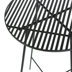 SEMA DESIGN Table Haute Ronde En Fer Noir H109cm - Palmchik -SEMA design Boutique 75947 DET04 WEB