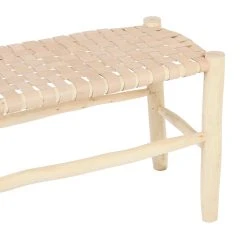 SEMA DESIGN Banc En Bois Et Cuir Tressé Nude 10 SEMA DESIGN Banc En Bois Et Cuir Tressé Nude -SEMA design Boutique 75968 DET02 WEB