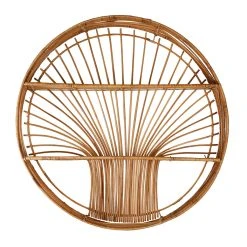 SEMA DESIGN Etagere Murale Ronde En Rotin Naturel - Floraly