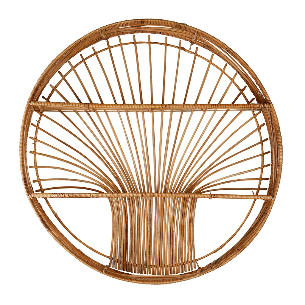 SEMA DESIGN Etagere Murale Ronde En Rotin Naturel - Floraly 3 SEMA DESIGN Etagere Murale Ronde En Rotin Naturel - Floraly