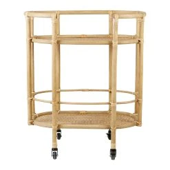 SEMA DESIGN Desserte à Roulette En Rotin - Essencia