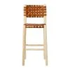 SEMA DESIGN Chaise De Bar En Cuir Brun Et Bois D'eucalyptus - Cuir