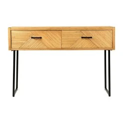 SEMA DESIGN Console Avec Tiroir En Bois Naturel Et Fer - Saori