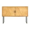 SEMA DESIGN Buffet Bas Naturel En Bois Et Fer L130cm - Saori -SEMA design Boutique 76544 DEB WEB