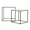SEMA DESIGN Table Gigogne (x2) En Marbre Blanc Et Fer Noir - Eskela -SEMA design Boutique 76579 DEB WEB