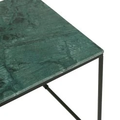 SEMA DESIGN Table Gigogne (x2) En Marbre Vert Et Fer Noir - Eskela -SEMA design Boutique 76580 DET02 WEB