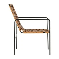 SEMA DESIGN Fauteuil Aspect Cuir Brun Et Fer Noir -Terre Boheme -SEMA design Boutique 76595 DET02 WEB