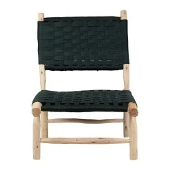 SEMA DESIGN Fauteuil En Bois D'eucalyptus Et Nylon émeraude