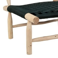 SEMA DESIGN Fauteuil En Bois D'eucalyptus Et Nylon émeraude -SEMA design Boutique 76887 DET04 WEB