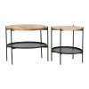 SEMA DESIGN Tables D'appoint X2 En Manguier Naturel Et Fer Noir - Hervea -SEMA design Boutique 77068 DEB WEB