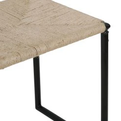 SEMA DESIGN Banc En Jute Naturel Et Fer Noir - Madeira -SEMA design Boutique 77123 DET03 WEB