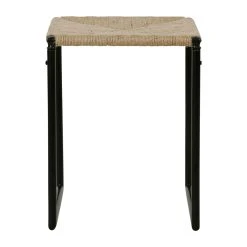 SEMA DESIGN Tabouret En Jute Naturel Et Fer Noir - Madeira