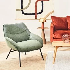 Zago Fauteuil En Velours Côtelé Vert Sapin - Martin -SEMA design Boutique 8e1a3 amb hd fds cat23 5181