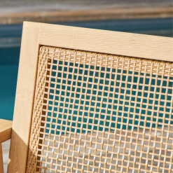 Alice's Garden Salon De Jardin 4 Places En Acacia Brossé Et Cannage Carré Avec Coussin Beige - Bohemia -SEMA design Boutique 90e3b fauteuil du salon de jardin en acacia bohemia 1