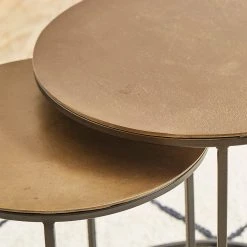 Côté Table Tables D'appoint Gigogne (x2) En Fer Doré - Felia -SEMA design Boutique 93de1 36478 situ02 web