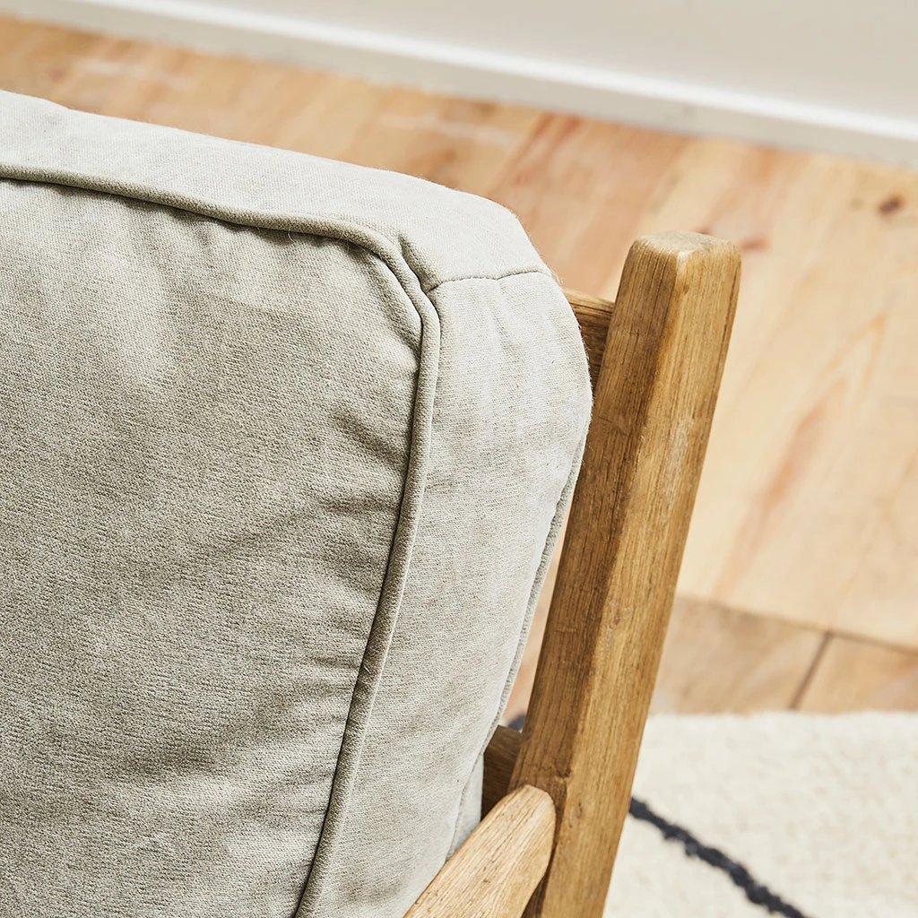 Côté Table Canapé 2 Places Laureli Gris En Chêne 6 Côté Table Canapé 2 Places Laureli Gris En Chêne – Image 4