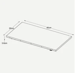 Unique Allonge Placage Chêne Naturel 90x50cm - Amalfi