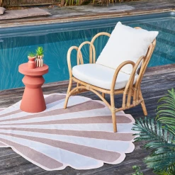 Mica Décorations Fauteuil En Rotin Avec Coussin Blanc - Sherbrooke -SEMA design Boutique ab16e fauteuil en rotin serbrooke 2