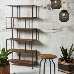 Côté Table Etagere En Bois Contreplaqué Et Fer Noir H171cm - Garden -SEMA design Boutique c0048 etagere en bois et fer noir