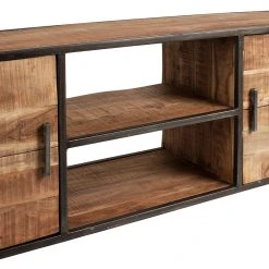 Côté Table Meuble TV Industriel En Acacia Et Fer L175cm - Factory -SEMA design Boutique d1ac9 36488 det04 web