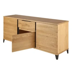 Zago Buffet Enfilade Chêne Massif 3 Portes Et Tiroir - Manny -SEMA design Boutique de0ab man mb3p 1t z1 1
