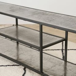 Côté Table Meuble TV En Acier Et Aluminium Argenté L150cm - Felia -SEMA design Boutique dfdf1 37911 situ03 web