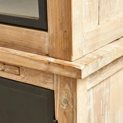 Côté Table Buffet Haut En Vieux Pin Et Metal Noir H230cm - Indus -SEMA design Boutique e7559 22234 situ03 web