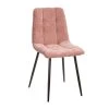 Ixia Chaise Salle à Manger En Tissu Rose - Mony