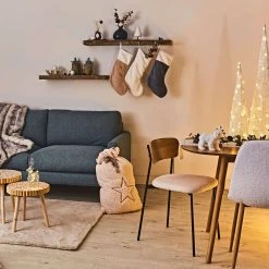 Home Déco Factory Chaise Salle à Manger En Tissu Bouclette - Loki -SEMA design Boutique f421c aamb pao noel fds 25205